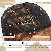 economico parrucca più vecchia-parrucca a strati parrucca corta pixie cut per donna parrucca corta a strati liscia ondulata per donna parrucche pixie cut con frangia capelli sintetici aspetto naturale per uso quotidiano alle feste