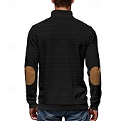 baratos Suéteres básicos-Homens Moletom Moletom com zíper Preto Branco Azul Marinha Cinza Claro Cinzento Escuro Meio Zíper Bloco de cor Bolso frontal Textura Desportos e Ar livre Diário Feriado Poliéster Roupa de rua Básico