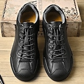 abordables Baskets-baskets décontractées en similicuir marron pour hommes avec lacets élastiques réglables - semelle antidérapante durable, coupe confortable pour un usage quotidien