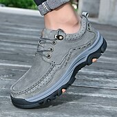 economico Semi-formale-scarpe da trekking da uomo in similpelle marrone con chiusura a lacci - comode e resistenti, perfette per le avventure all&#039;aria aperta