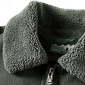 abordables Forros &amp; Chaquetas 3 en 1-Hombre Chaqueta para senderismo Chaqueta de lana Algodón Invierno Al aire libre Mantiene abrigado Forro Polar Resistente al Viento Resistente al Agua Chaqueta cortavientos Viaje Negro Verde Caqui