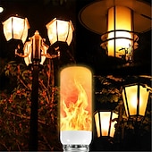 abordables Ampoules LED type maïs-4 modes LED flamme ampoules simulation feu lumières ampoule ktv festival jardin décor lumière e27 fête LED effet flamme lumière 1/4pcs
