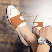cheap Semi-Formal-Men&#039;s Loafers &amp; Slip-Ons Penny Loafers Suede Nylon Comfortable Slip Resistant Loafer Buckle White Green Color Block