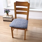 abordables Couverture de chaise de salle à manger-Housse de siège de chaise extensible et durable, idéale pour protéger et rafraîchir les sièges de chaise, ajoute confort et style aux chaises de salle à manger, de bureau ou de salon