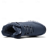 baratos Inverno e botas de neve-botas masculinas para caminhadas ao ar livre no inverno - tênis quentes forrados com pele, à prova d&#039;água, com sola antiderrapante e tira de velcro