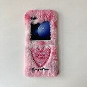 baratos Capa Samsung-telefone Capinha Para Z Flip 7 Z Virar 6 Z Flip 5 Z Flip 4 Z Flip 3 Capa traseira Antichoque Retro Felpudo