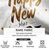 cheap Men&#039;s Printed Casual Pants-New Year Men&#039;s Happy New Year Pants Trousers Mid Waist Drawstring Elastic Waist Hawaiian Casual Outdoor Party Evening Wear Holiday Straight Leg Trousers Summer Spring Fall 3D Print White