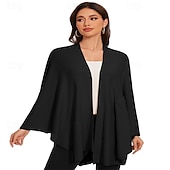 お買い得  ファーラップ-女性用ショールラップ、クロスフロントポンチョセーター、ニットケープ、柔らかく暖かい、エレガント、秋冬春の結婚式用