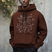 cheap Men&#039;s 3D Hoodies-Men&#039;s Eagle Hoodies Sweatshirt Outerwear Hooded Sweatshirt Crew Neck Fashion 3D Print Party Holiday Streetwear Black Purple Drawstring Fall Winter Designer