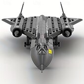 abordables Jouets de construction-183 pièces militaires sr-71 black bird scout petites technologies blocs de construction jouets d&#039;épissure éducatifs pour enfants collection blocs de construction jouets cadeau de noël d&#039;halloween