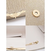 economico Clutch e borsette da sera-elegante pochette da sera con glitter oro - borsa da festa da donna con tracolla a catena e accento decorativo in metallo per matrimoni ed eventi formali