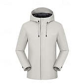 cheap Fleece &amp; 3 in 1 Jackets-Men&#039;s Softshell Jacket Hiking Jacket Outdoor Windproof Water Resistant Lightweight Jacket Windbreaker Jacket Traveling Black Light Grey Grey
