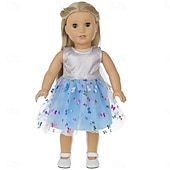 cheap Reborn Dolls-2 pcs American Doll Clothes Gift for 18 inch Doll Clothes and Accessories Including Coat and Dress(WITHOUT DOLL) Christmas Gift