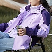 preiswerte Fleece &amp; 3 in 1 Jacken-Damen Soft Shell Jacke Wanderjacke Winter Draussen warm Fleece-Futter Windundurchlässig Wasserdicht 3-in-1-Jacke Vliesjacken Windbreaker-Jacke Reisen Hellrosa Schwarz Weiß Gelb Rosa