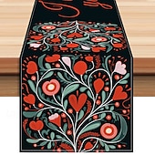 cheap Table Runners-Valentine&#039;s Day Table Runner Romantic and Festive Table Decor Adds a Touch of Love to Your Dining Table Perfect for Valentine&#039;s Day Dinners and Celebrations