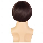 cheap Mens Wigs-Short Mushroom Wig for Men-Synthetic 60s Bowl Cut Wigs for Anime Movie Music Costume Halloween Cosplay Party