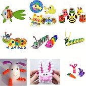 cheap Party Supplies-700PCS Plastic Wiggly Googly Eyes Set for Dolls and Crafts Assorted Sizes 4-12MM Suitable for Ages 14