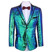 levne Topy-Retro 80. léta Lesklá metalíza Smoking Obleky a blejzry Disko Flitry Pánské Karnevalový kostým Vánoce předvečer Všech svatých Karneval Koktejlový večírek Tématický večírek Pride Parade Dospělé Kabát