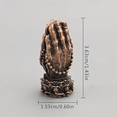 お買い得  彫像-亜鉛合金の垂直両手彫刻、西の祈りの祝福の家具用品、インスピレーションを与えるキリスト教の贈り物、聖書の詩の装飾、記念品、自宅オフィスの祈祷室の装飾