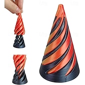 levne Party Supplies-5 balení nemožné pyramidové průchozí sochy, průchozí pyramidová hračka 3D tištěná spirálová kuželová hračka, iluze mini vírových vláken, stolní dekorační suvenýr dárek mini hračka na stůl