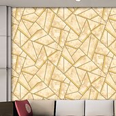 baratos Papel de Parede-1 rolo de papel de parede minimalista não autoadesivo com linhas geométricas 3d e listras irregulares em pvc, papel de parede à prova d&#039;água para sala de estar
