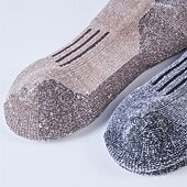 abordables Calcetines deportivos-4 pares Hombre Calcetines de senderismo Calcetas Mantiene abrigado Suave Eslático Cómodo Invierno Al aire libre Retazos Lana Verde Ejército Azul Café para Caza Ciclismo / Bicicleta Camping