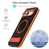 お買い得  その他のスマホケース-電話 ケース 用途 グーグル ピクセル9プロ ピクセル9プロXL ピクセル9 バックカバー スタンド付き 磁石バックル 耐衝撃 レトロ風 PC シリコーン