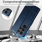 Недорогие Чехлы для Samsung-телефон Кейс для Назначение SSamsung Galaxy S24 S24 Ultra Plus S24 ФЭ S23 S22 S21 S20 Ultra Plus FE A54 A34 A14 А53 A52 Samsung A13 5G Откидная крышка со стендом Магнитный Разъем для карты Ретро