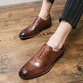 economico Formale-scarpe classiche da uomo in stile oxford marrone con dettagli brogue - eleganti calzature formali per lavoro ed eventi