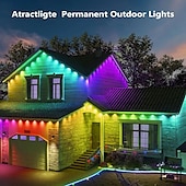 abordables Lumières intelligentes-Lampes LED encastrées intelligentes lumières extérieures permanentes Eternity avec application télécommande Wifi Bluetooth lumières d&#039;avant-toit RGBIC étanches IP67 pour éclairage extérieur de maison