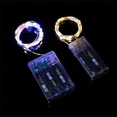 cheap Battery String Lights-Elegant Wedding Reception Party 10pcs LED Copper Wire Fairy Lights, Battery-Powered Christmas String Lights for Bedroom, Garden, Wedding &amp; Party Decor 1-10M