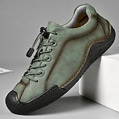 abordables Baskets-baskets décontractées en similicuir marron pour hommes avec lacets élastiques réglables - semelle antidérapante durable, coupe confortable pour un usage quotidien