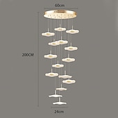 billige Unike lysekroner-180 cm Enkelt design Øyesign Anheng Lys Metall Akryl galvanisert Malte overflater Moderne Nordisk stil 110-120V 220-240V