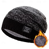 economico Cappello a cuffia-Per uomo Unisex Cappello a cuffia Cappelli invernali Berretti 骷髅头毛线帽 Cappello lavorato a maglia Rosso Kaki Fibra acrilica Lavorato a maglia Accogliente Da tutti i giorni Per uscire Color Block Caldo