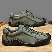 abordables Baskets-baskets décontractées en similicuir marron pour hommes avec lacets élastiques réglables - semelle antidérapante durable, coupe confortable pour un usage quotidien