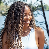 levne Háčkované vlasy-marlybob pletení copánků háčkem do vlasů copánky afro výstřední kudrnaté háčkované copánky vášeň twist organické vlasy na prodlužování vlasů