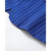 abordables Blazers Clásicos para Hombres-Hombre Trajes chaqueta Negocio Fiesta de Cóctel Fiesta de Boda Moda Casual Primavera &amp; Otoño Poliéster Rayas Botones Bolsillo Cómodo Botonadura Simple Chaqueta de sport Amarillo Azul Piscina Morado