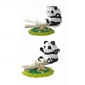 olcso Építőjátékok-aranyos panda mini építőkockák készletek cuki táskákhoz mikro mini építőjáték téglák felnőtteknek bulik gyerekeknek fiúk lányok 12-14