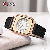 billiga Kvartsklockor-Dam Kvartsklockor Minimalistisk Mode Vardaglig klocka Armbandsur VATTENTÄT Världstid Dekorativ Läder Silikonrem Klocka