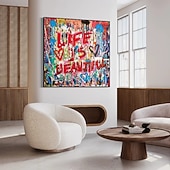 baratos arte de rua-pintura a óleo pop art feita à mão abstrata grafite arte pintura a óleo pintada à mão arte de rua pintura a óleo amor pintura escritório arte de parede decoração para quarto sala de estar decoração