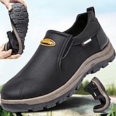 preiswerte Herrenpantoletten &amp; -slipper-Beige Herren-Outdoor-Schuhe zum Reinschlüpfen mit rutschfester, robuster Sohle und schwarzen Akzenten – bequemes Freizeitschuhwerk für den Alltag