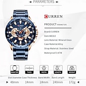 economico Orologi al quarzo-Orologio al quarzo CURREN da uomo moda outdoor orologio da polso casual luminoso calendario impermeabile orologio in acciaio