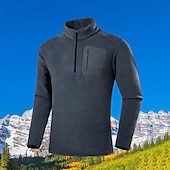 cheap Softshell, Fleece &amp; Hiking Jackets-Men&#039;s Hiking Fleece Jacket Winter Outdoor Thermal Warm Fleece Lining Fleece Jackets Climbing Camping / Hiking / Caving Traveling Dark Grey Black Army Green Light Grey