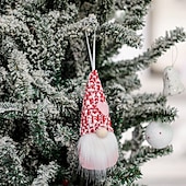 baratos Decorações de casamento-1pc dia dos namorados gnomo ornamento, boneca sem rosto e rudolph estatueta decoração pendurada, decoração romântica dia dos namorados