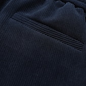 baratos Magro-Homens Social Calças de Veludo Calças chinês Bolsos Com Cordão Cintura elástica Côr Sólida Conforto Formal Festa Trabalho Moda Estilo Clássico Preto Azul Marinha Micro-Elástica