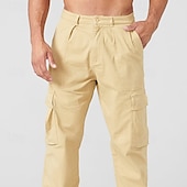preiswerte Cargohosen-Herren Cargohose Cargohosen Cargohose Hose Hosen Wanderhose Multi Pocket Gerade geschnitten Glatt Atmungsaktiv Feuchtigkeitsableitung In voller Länge Outdoor Täglich Campen und Wandern Modisch