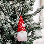 baratos Decorações de casamento-1pc dia dos namorados gnomo ornamento, boneca sem rosto e rudolph estatueta decoração pendurada, decoração romântica dia dos namorados