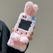 Недорогие Чехлы для Samsung-телефон Кейс для Назначение Z-флип 6 Z Flip 5 Z Flip 4 Z Flip 3 Кейс на заднюю панель со стендом Защита от удара Ретро Плюш