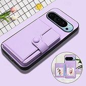お買い得  その他のスマホケース-電話 ケース 用途 ピクセル9プロ ピクセル9プロXL Pixel 8 Pro Pixel 8 ピクセル9 バックカバー スタンド付き カード挿入口 耐衝撃 レトロ風 TPU PUレザー