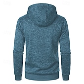 preiswerte Herren Strickjacke-Herren Strickjacke Kurzer Pullover Zip Pullover Reißverschluss Strickpullover Gerippt Stricken Standard Tasche Feste Farbe Mit Kapuze Modisch Klassisch Urlaub Freizeitskleidung Bekleidung Herbst